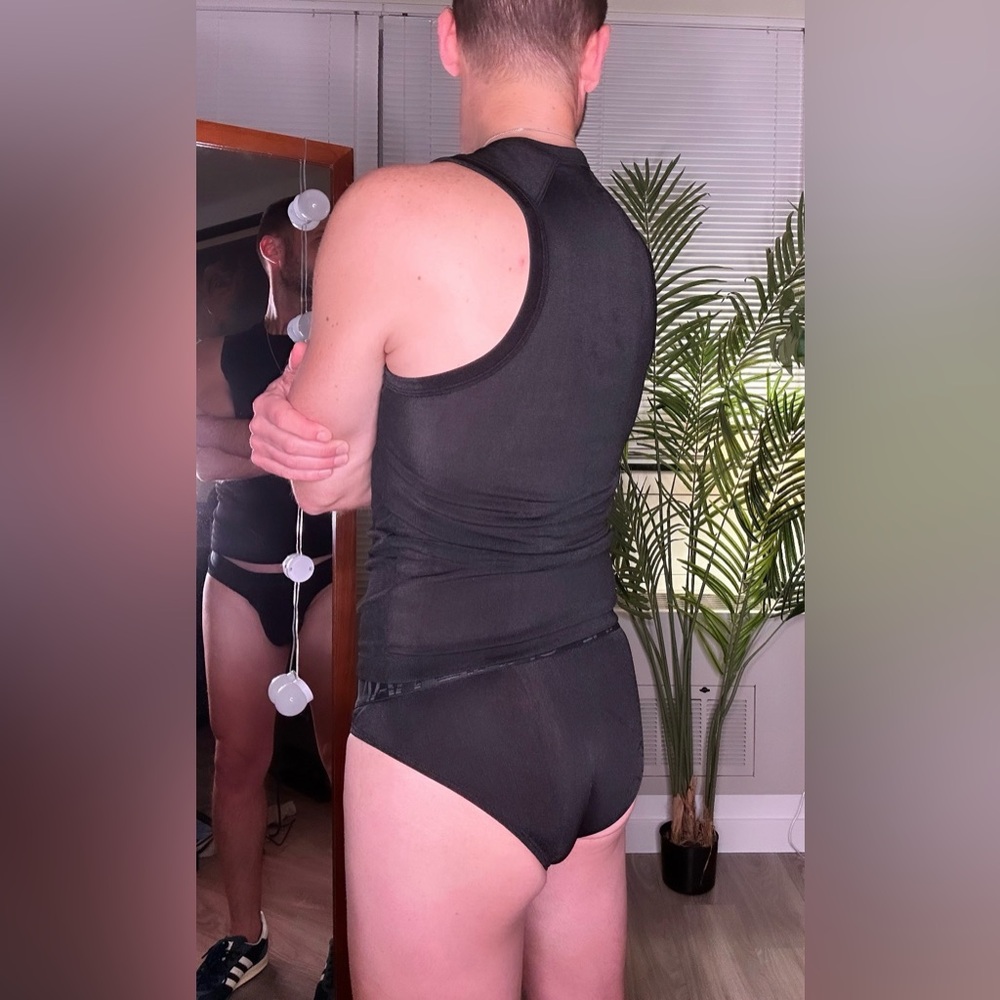 Andrew Christian | Sensual Rib Muscle T-Shirt in Black (Medium) - Picture 13 of 16